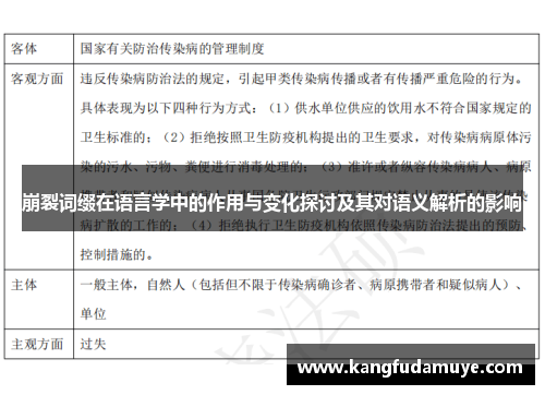 崩裂词缀在语言学中的作用与变化探讨及其对语义解析的影响